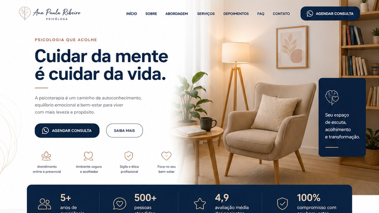 Site profissional para pequenos negócios